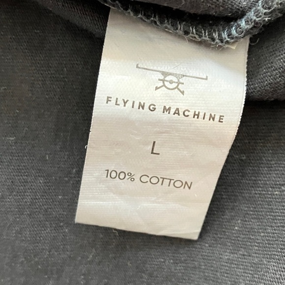 Flying Machine men’s blue to black fade Men's cotton short sleeve Tee - Picture 7 of 10